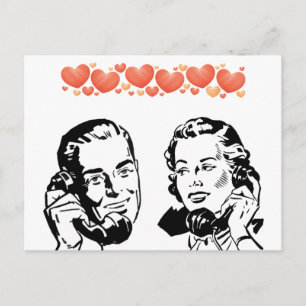 RETRO COUPLE IN LOVE SUR LA CARTE POSTALE ROTARY T