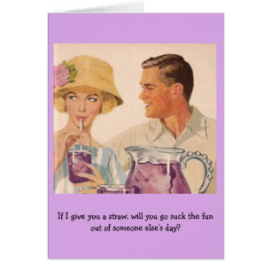 Retro Couple - Si je vous donne une paille...,