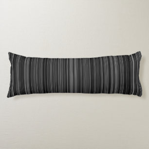 Rétro coussin blanc noir de corps de rayure de