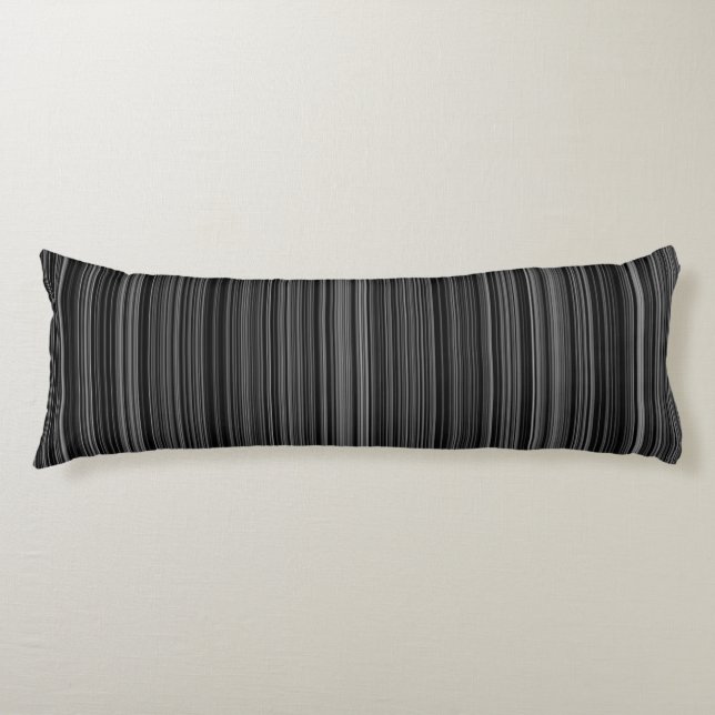 Rétro coussin blanc noir de corps de rayure de (Devant)