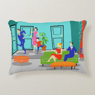 Rétro coussin classique d'accent de télévision