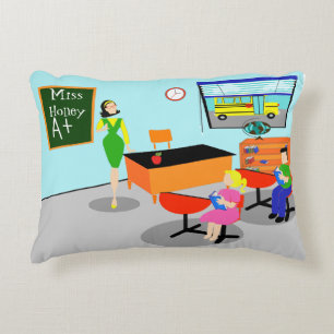 Rétro coussin d'accent de professeur