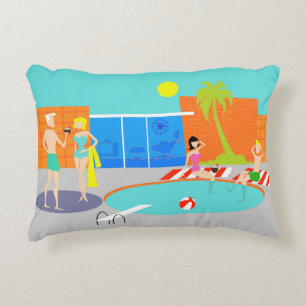 Rétro coussin d'accent de réception au bord de l
