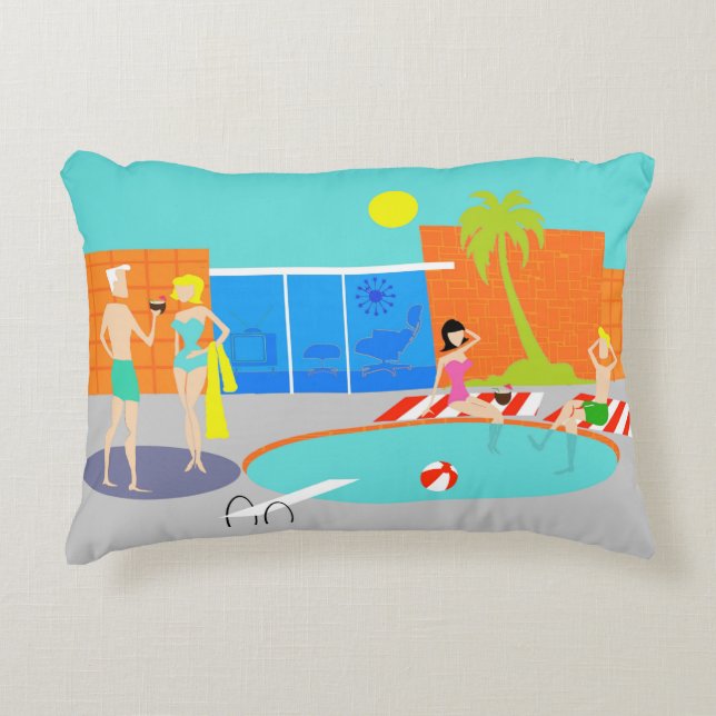 Rétro coussin d'accent de réception au bord de la (Devant)