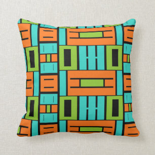 Rétro coussin de bloc de couleur
