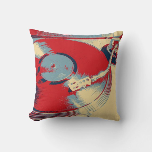 Rétro coussin de coussin de Tourne-disque de (Recto)