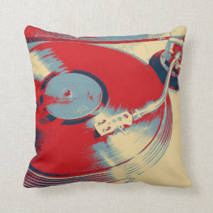 Rétro coussin de coussin de Tourne-disque de