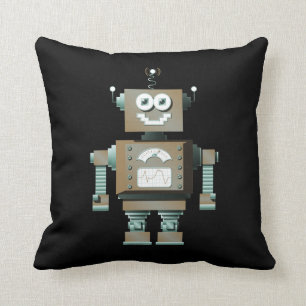 Rétro coussin de robot de jouet (DK)