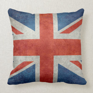 Rétro coussin de style de drapeau britannique