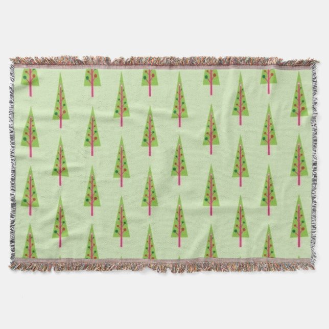 Rétro couverture de jet d'arbre de Noël (Devant)