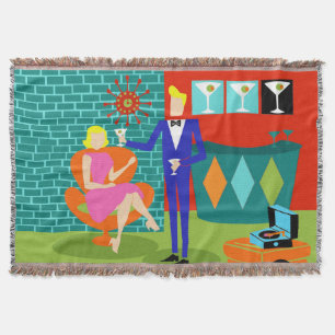 Rétro couverture de jet de couples de Martini