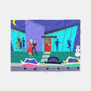 Rétro couverture d'ouatine de Noël de bande