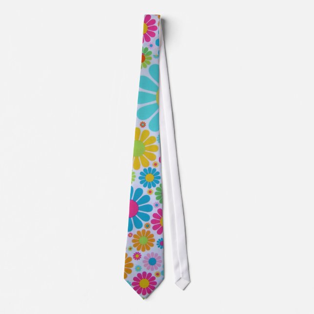 Rétro cravate géniale de fleurs de personnaliser (Devant)
