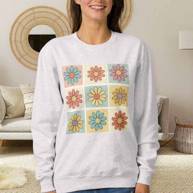 Retro Daisy Sweatshirt – Cute Floral Shirts (Créateur téléchargé)