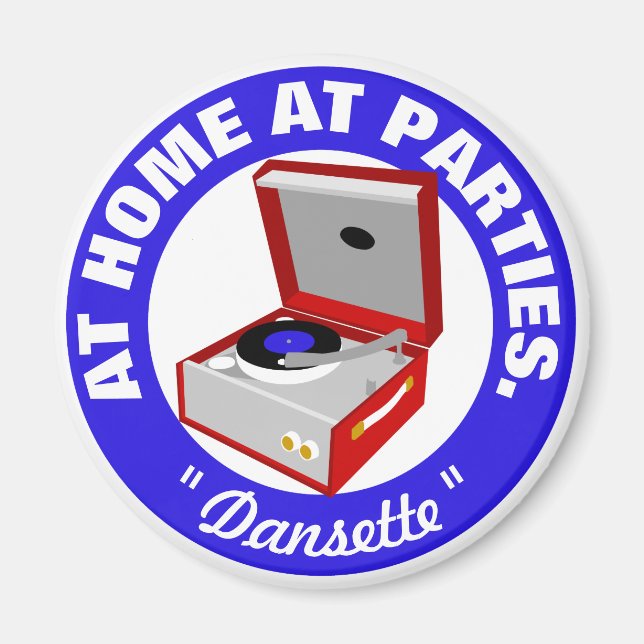 Retro Dansette Joueur vintage Magnet (Devant)