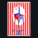 Retro Dansette lecteur de disques Pop Art poster<br><div class="desc">Poster d'art pop du lecteur de disques Retro</div>