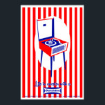 Retro Dansette lecteur de disques Pop Art poster<br><div class="desc">Poster d'art pop du lecteur de disques Retro</div>