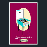 Retro Dansette lecteur de disques Pop Art poster<br><div class="desc">Poster d'art pop du lecteur de disques Retro</div>