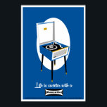 Retro Dansette lecteur de disques Pop Art poster<br><div class="desc">Poster d'art pop du lecteur de disques Retro</div>
