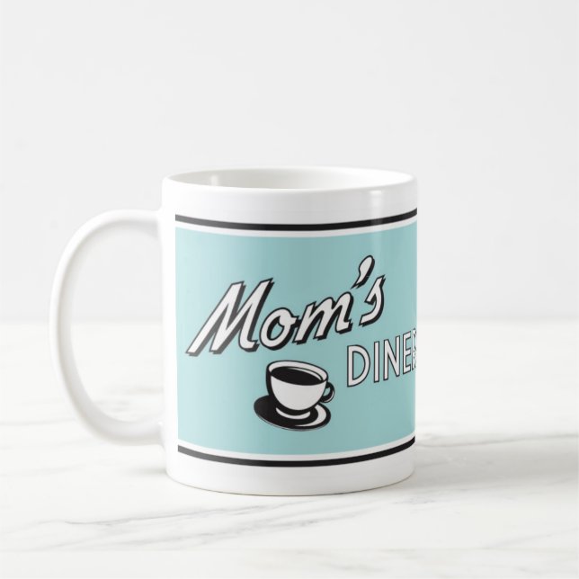 Retro Diner Coffee Mug - Retro Design Drinkware (Gauche)