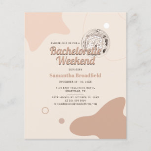 Retro Disco Bachelorette Week-end Fête Invitation