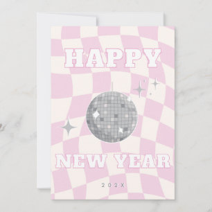 RETRO DISCO HAPPY NEW YEAR Carte de famille phot
