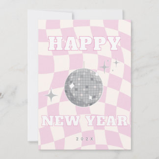 RETRO DISCO HAPPY NEW YEAR | Carte de famille phot