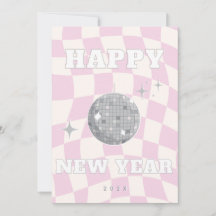 RETRO DISCO HAPPY NEW YEAR | Carte de famille phot