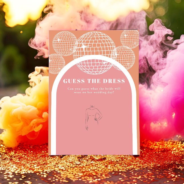 Retro Disco Rose Orange Guess Dress carte de jeu (Créateur téléchargé)