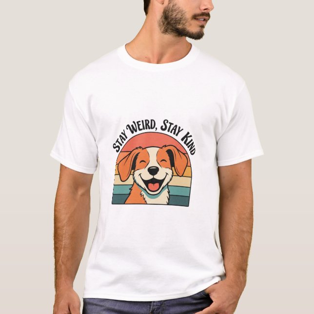 Retro Dog Kindness Quote Men’s Graphic T-Shirt (Devant)