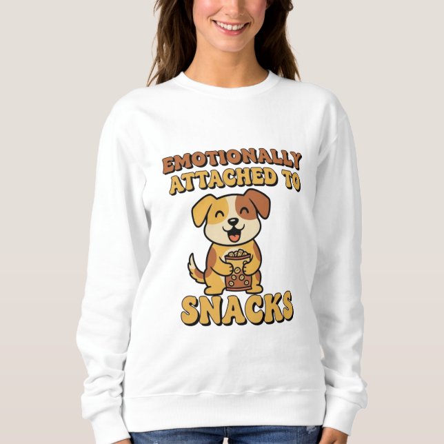 Retro Dog Snack Attachment Women’s Sweatshirt (Devant)
