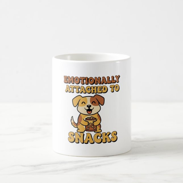 Retro Dog Snack Devotion White Mug (Centre)