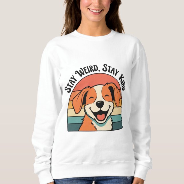 Retro Dog Stay Kind Women’s Sweatshirt (Devant)