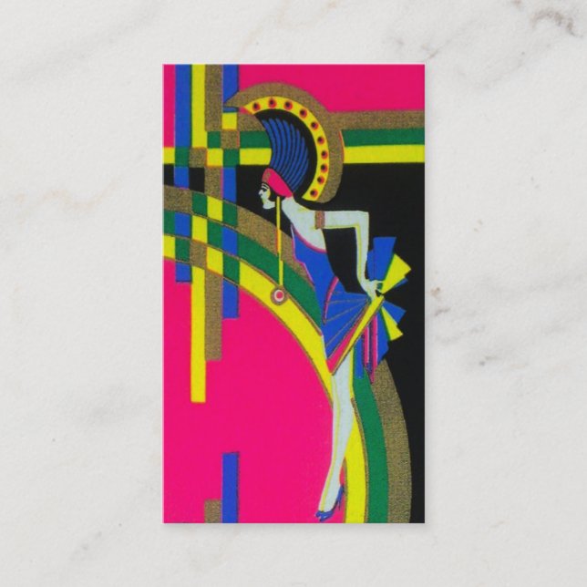 Retro Dream ~ Art Déco Carte de visite Moderne (Devant)