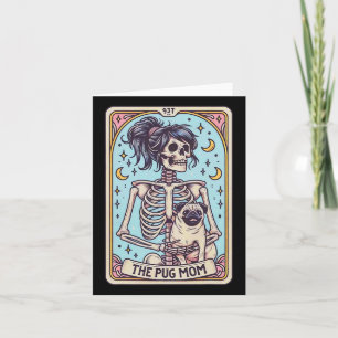 Rétro Drôle La Mère De Chien Pug Carte De Tarot Sq