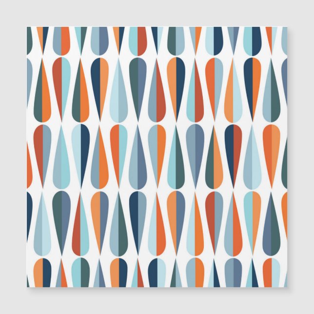 Rétro du milieu du siècle, goutte forme motif. (Devant)