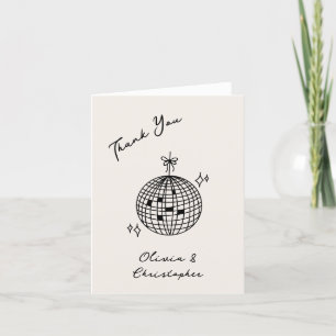 Retro Elegant Disco Ball Coquette Merci