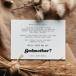 Rétro élégant Serez-vous ma carte Godmère