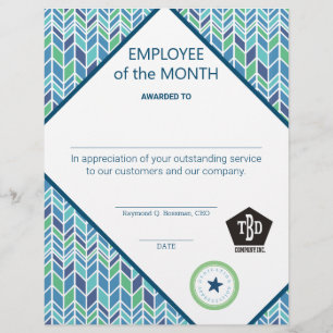 Rétro employé du mois prix d'appréciation