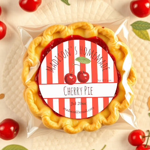 Retro Étiquettes de tarte aux cerises faits mais