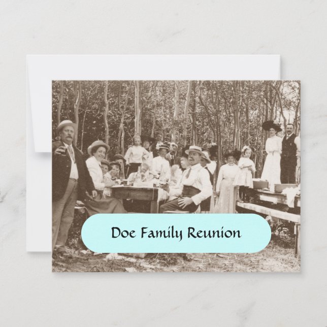 Rétro famille vintage dans des invitations de la (Devant)