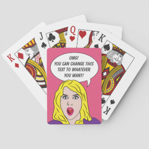 RÉTRO FEMME avec VOS cartes de jeu faites sur