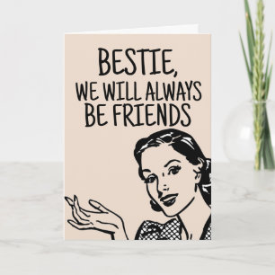 RETRO FEMME BESTIE CARTES D'ANNIVERSAIRE