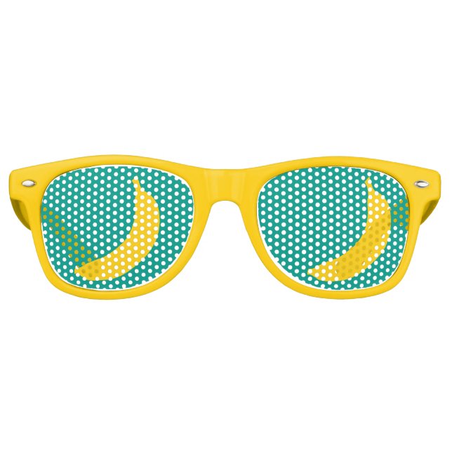 Retro Fête aux fruits de banane jaune amusant lunettes d (Devant)