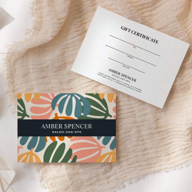 RETRO FEUILLES SUPER BOTANIQUE GIRLY Carte cadeau (Créateur téléchargé)