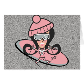 Rétro fille de ski