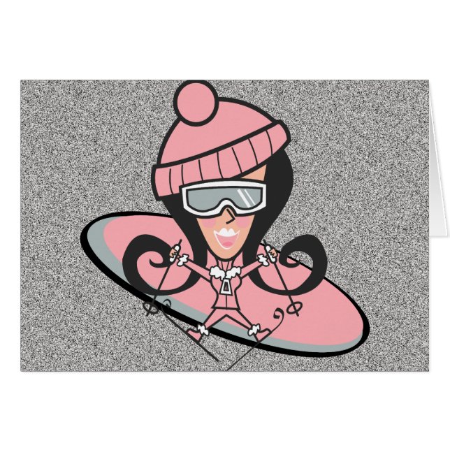 Rétro fille de ski (Devant horizontal)