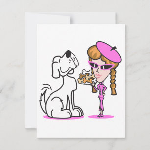retro fille et chien de compagnie