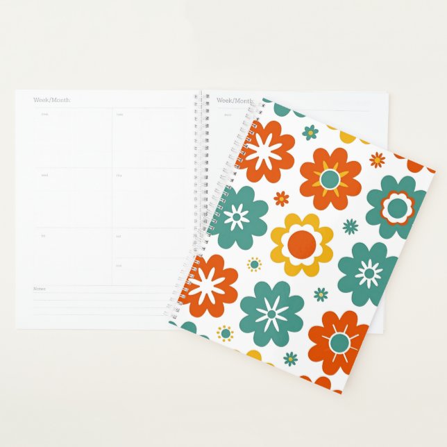 Rétro Fleur géométrique des années 70 Boho (Devant avec enveloppe)