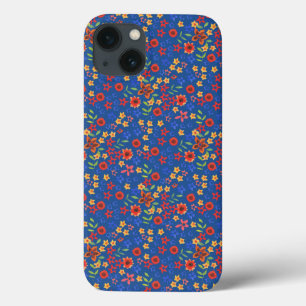Retro Floral Imprimer sur Coque bleu-coque ipad